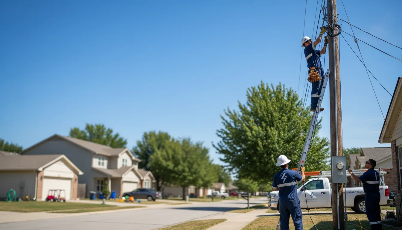 Residential electrician providing installation services in Rush Center, KS